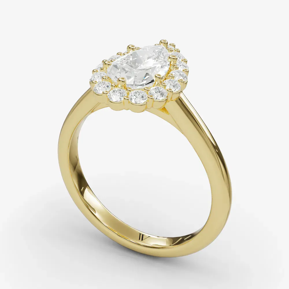 Arwen Pear 14KY Ring - Loading