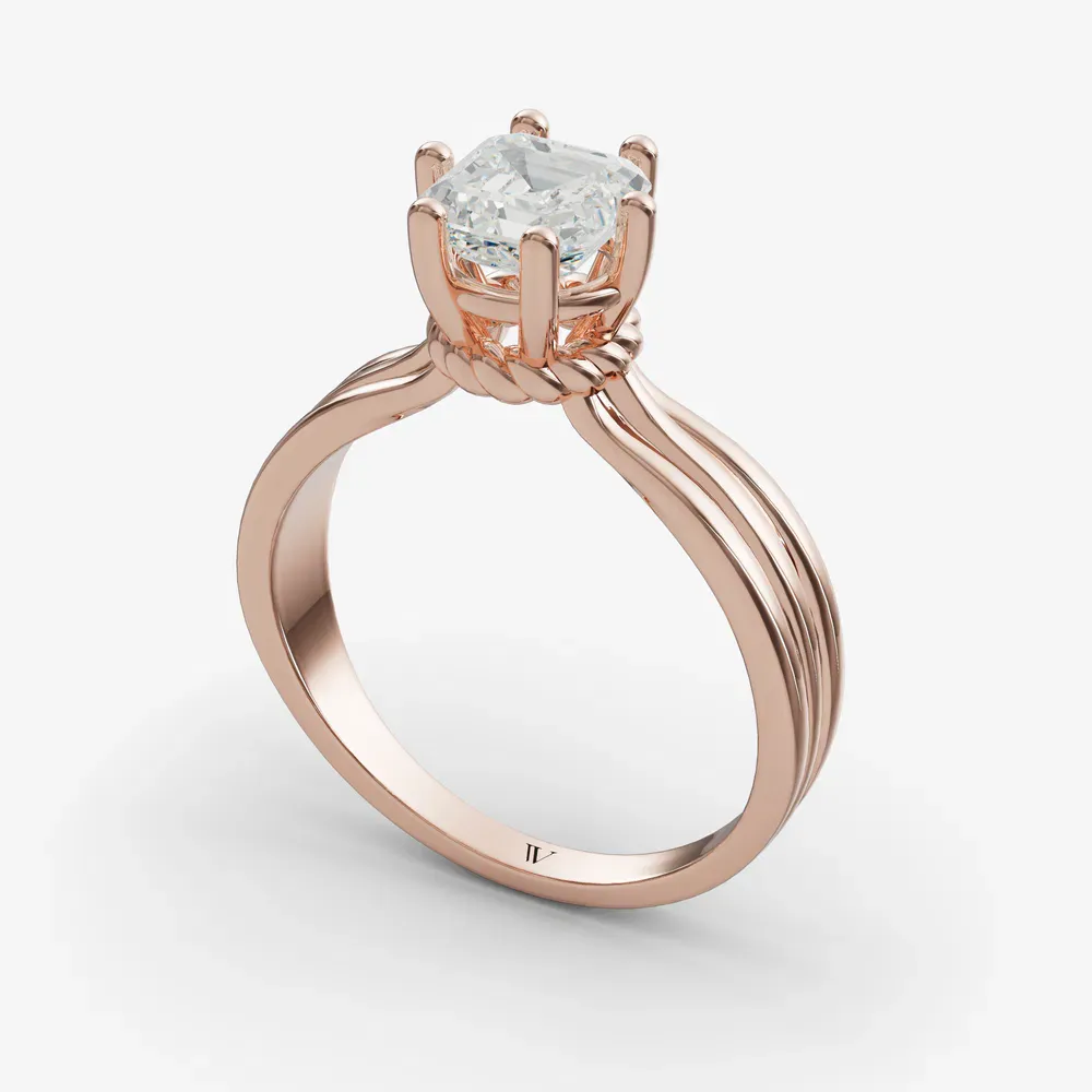 Celest Asscher 14KR Ring - Loading