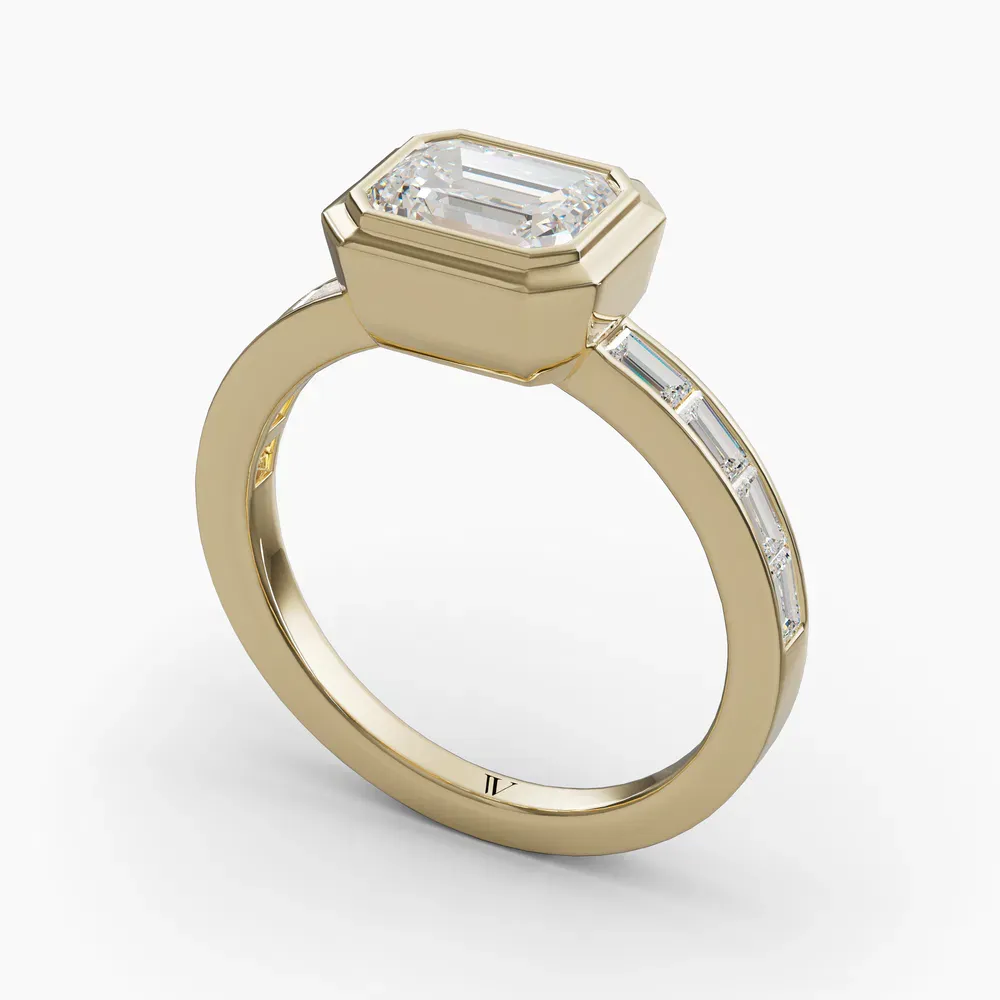 Celeste Emerald 14KY Ring - Loading