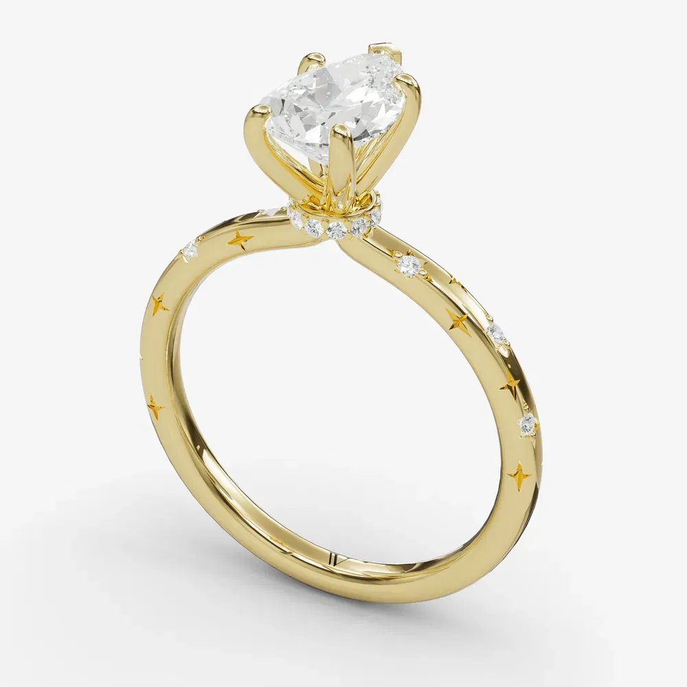 Celestyn Pear 14KY Ring - Loading