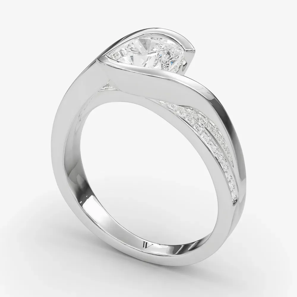 Elara Cushion 14KW Ring - Loading