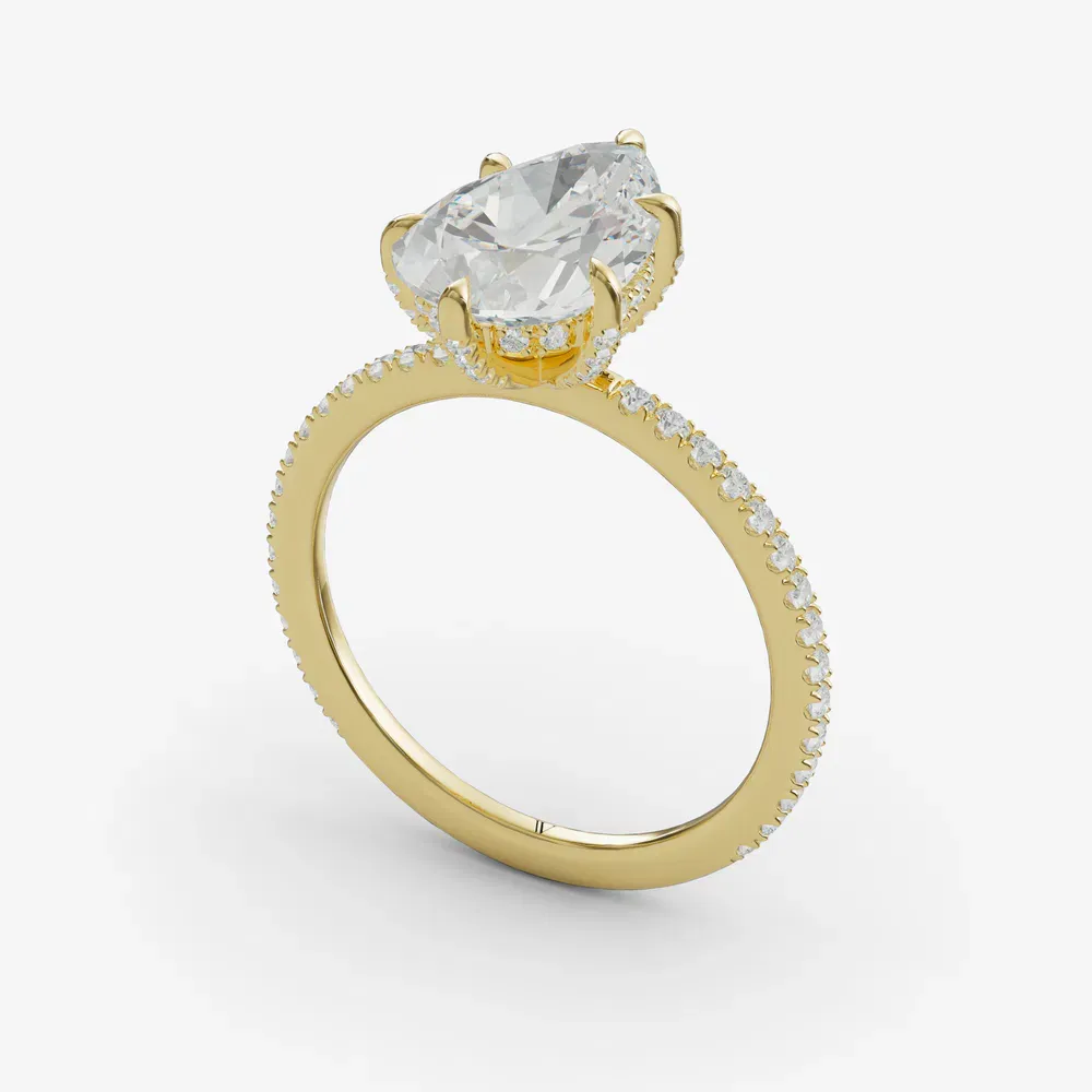 Elite Daphne Pear 14KY Ring - Loading