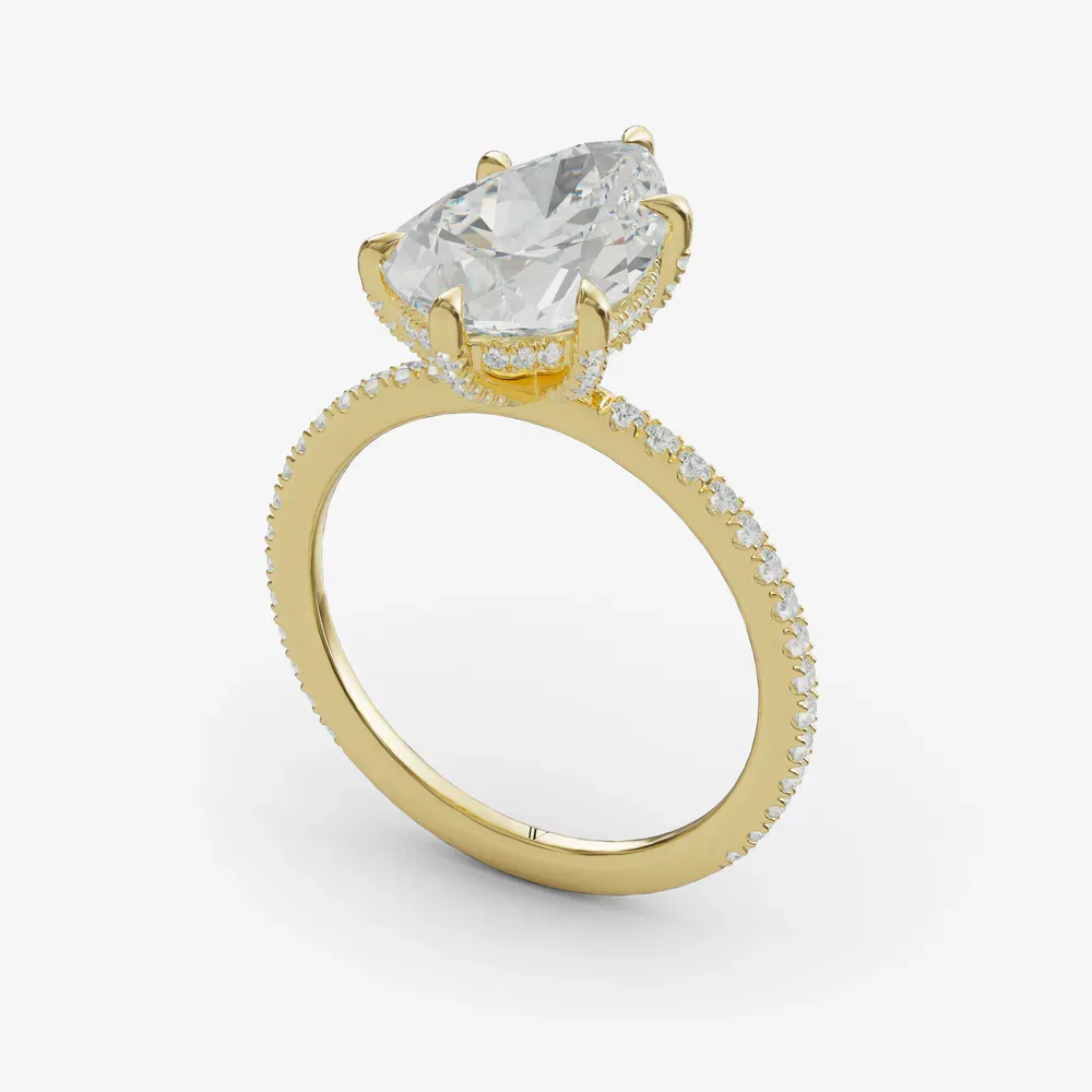 Elite Daphne Pear 14KY Ring - Loading