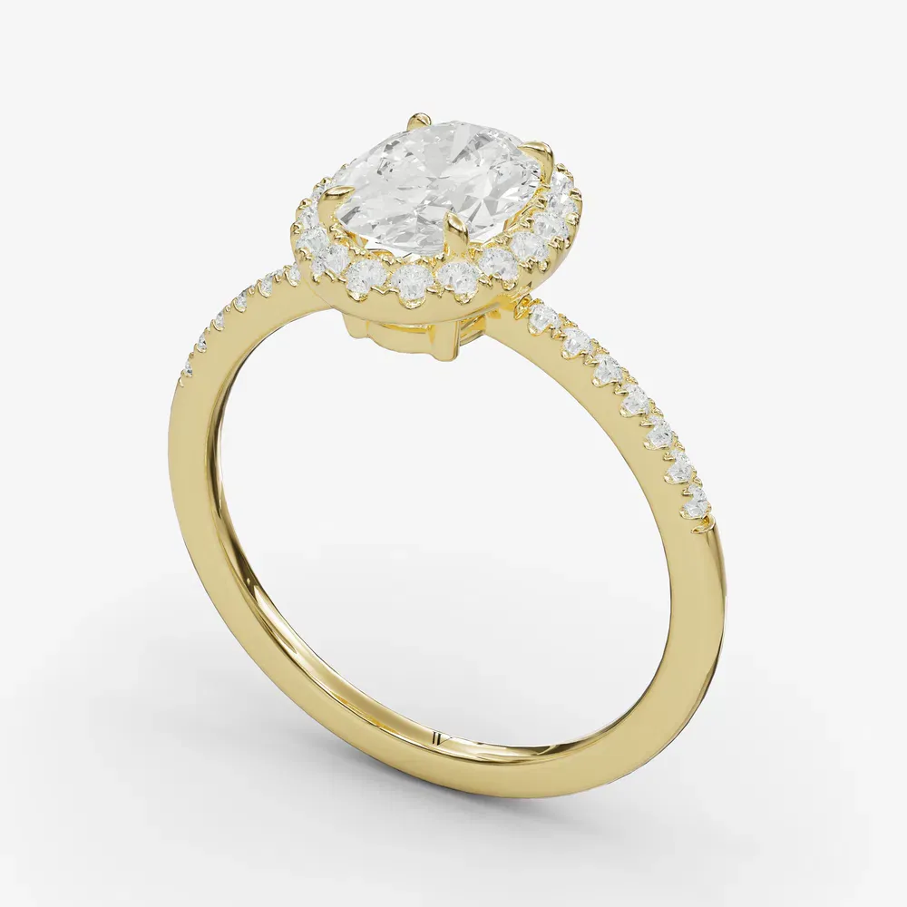Elite Vaelumette Oval 14KY Ring - Loading