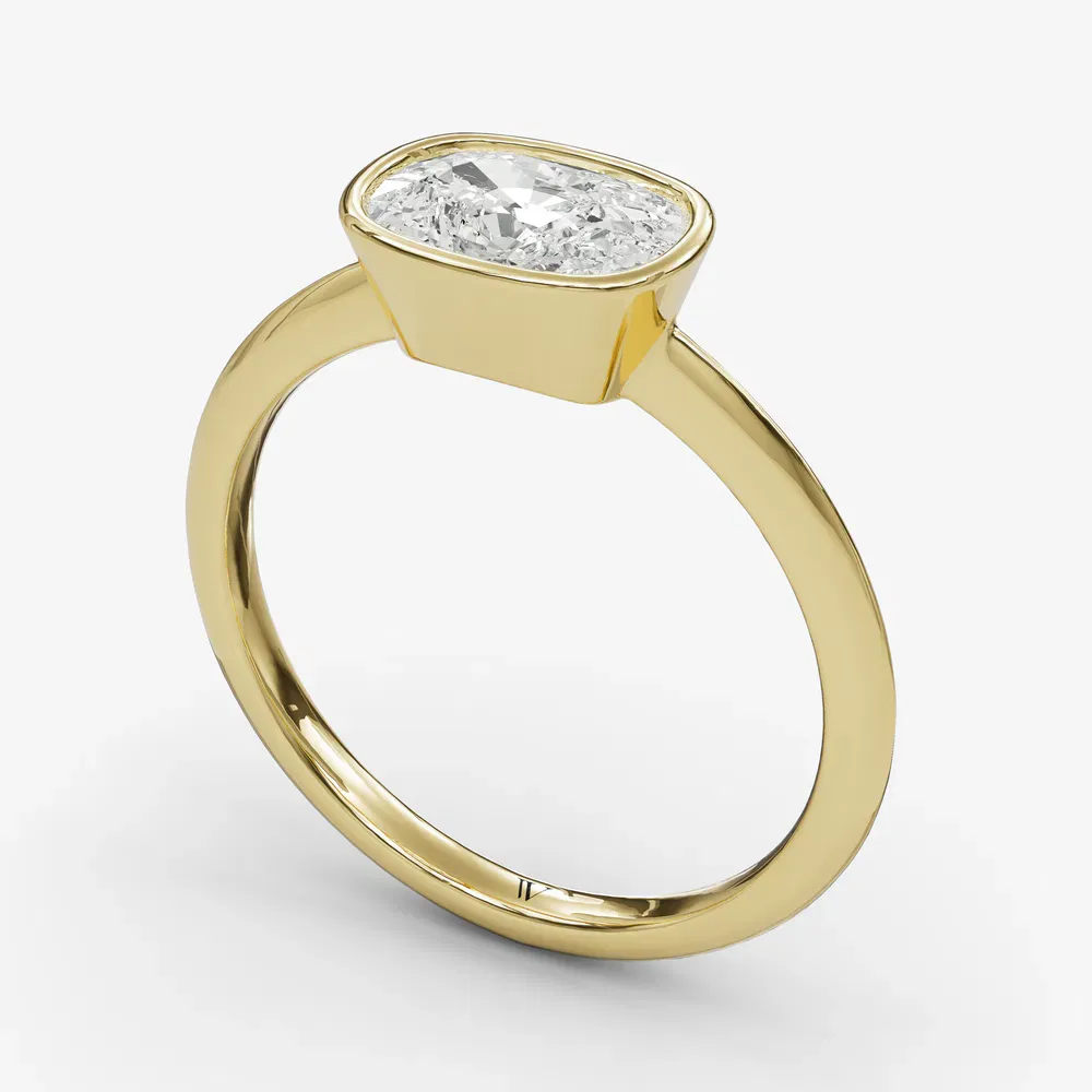 Galen Elongated Cushion 14KY Ring - Loading
