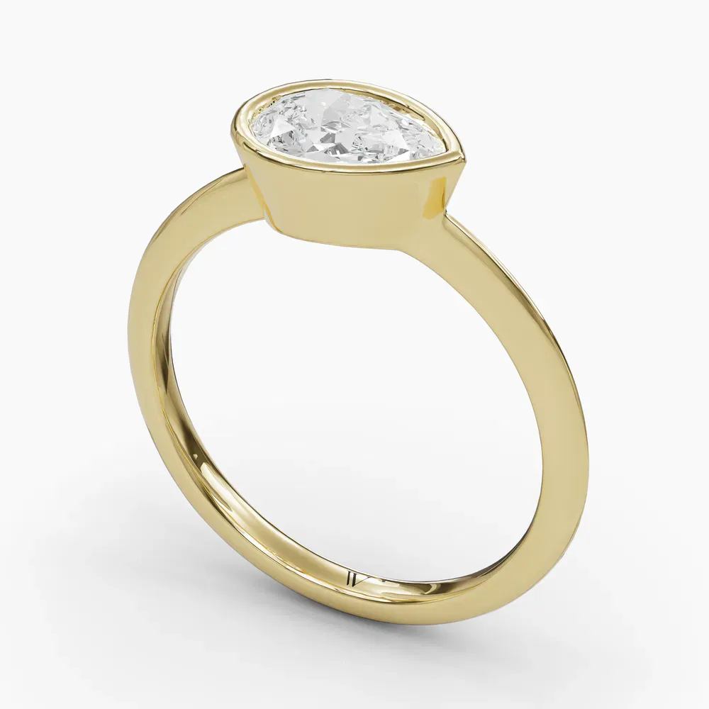 Galen Pear 14KY Ring - Loading