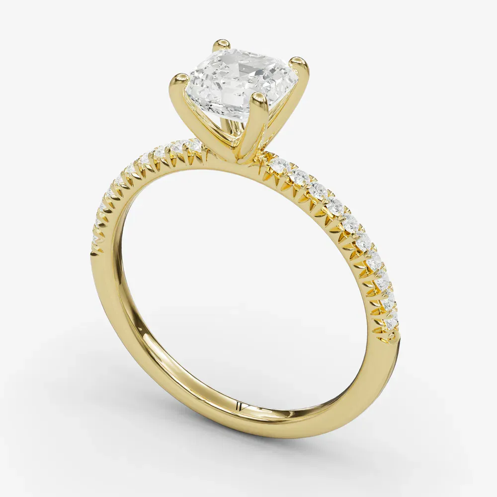 Glaciry Asscher 14KY Ring - Loading