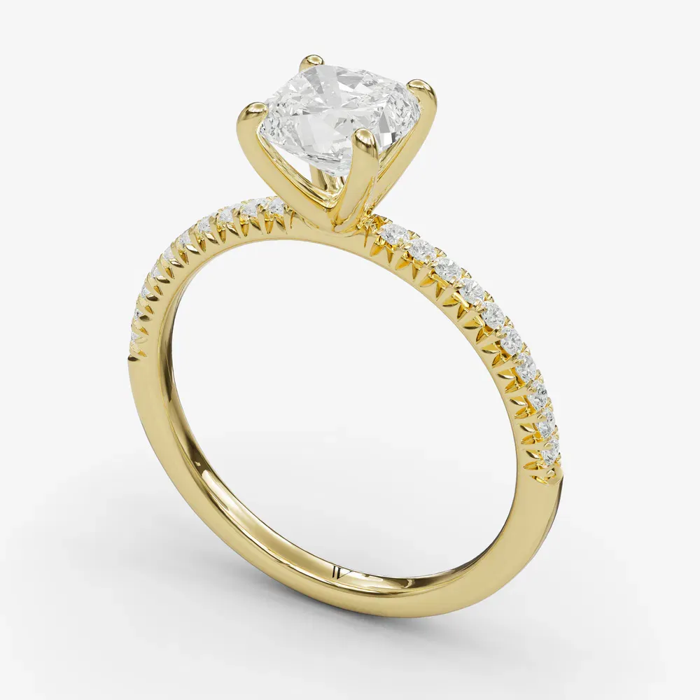 Glaciry Cushion 14KY Ring - Loading