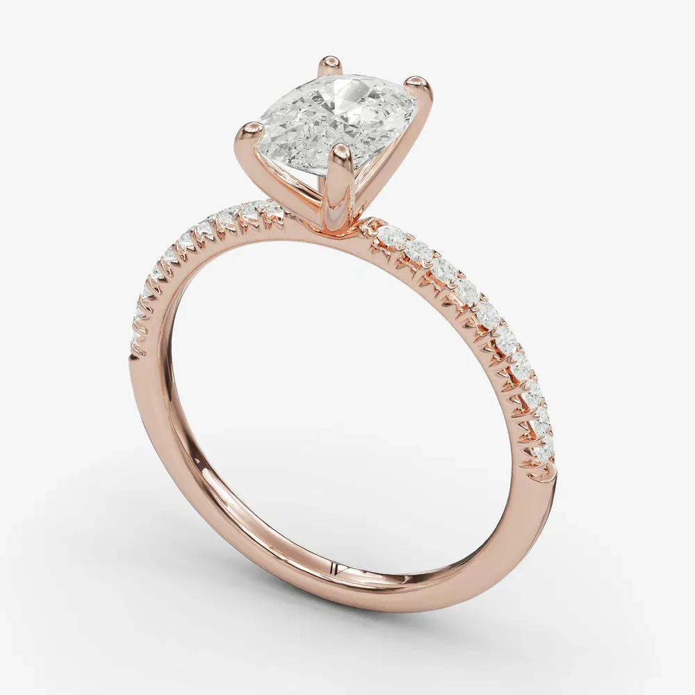 Glaciry Elongated Cushion 14KR Ring - Loading