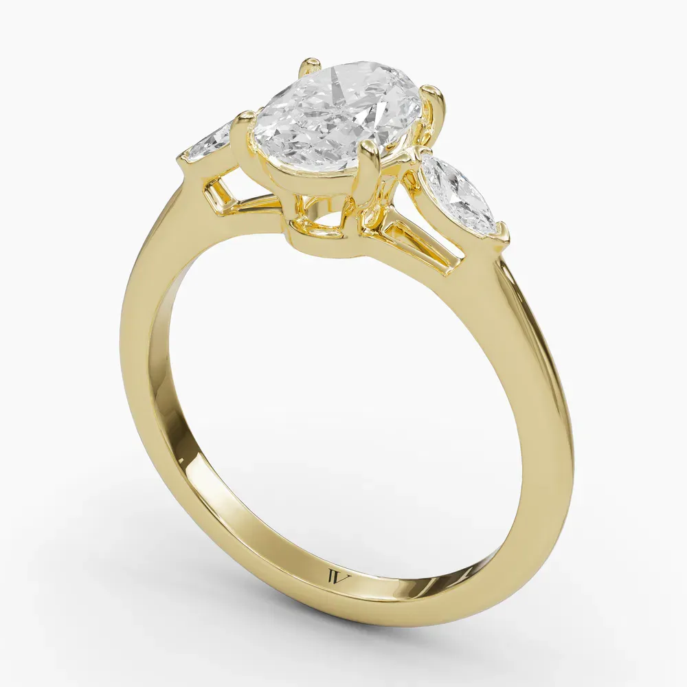 Glow Oval 14KY Ring - Loading