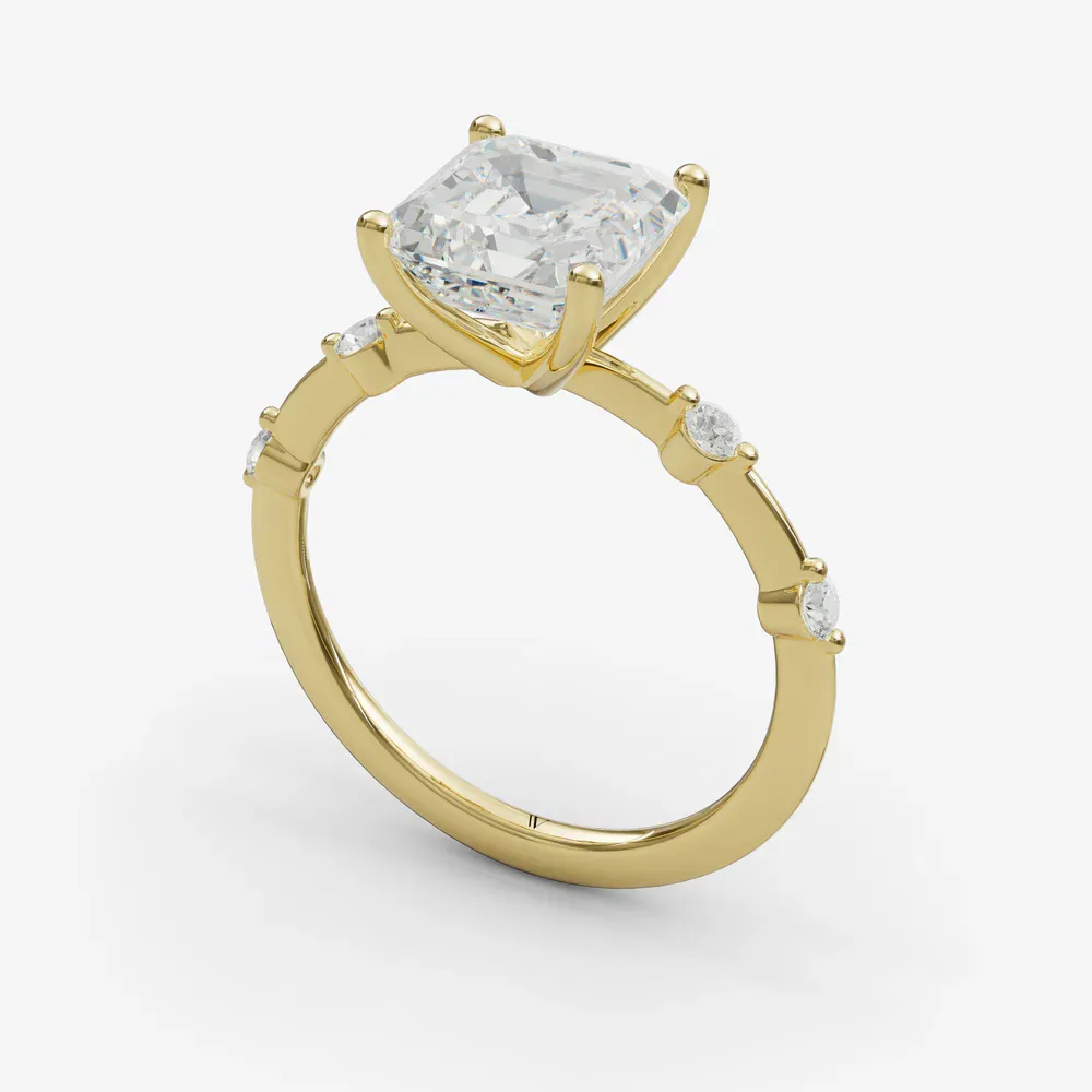 Hriw Asscher 14KY Ring - Loading