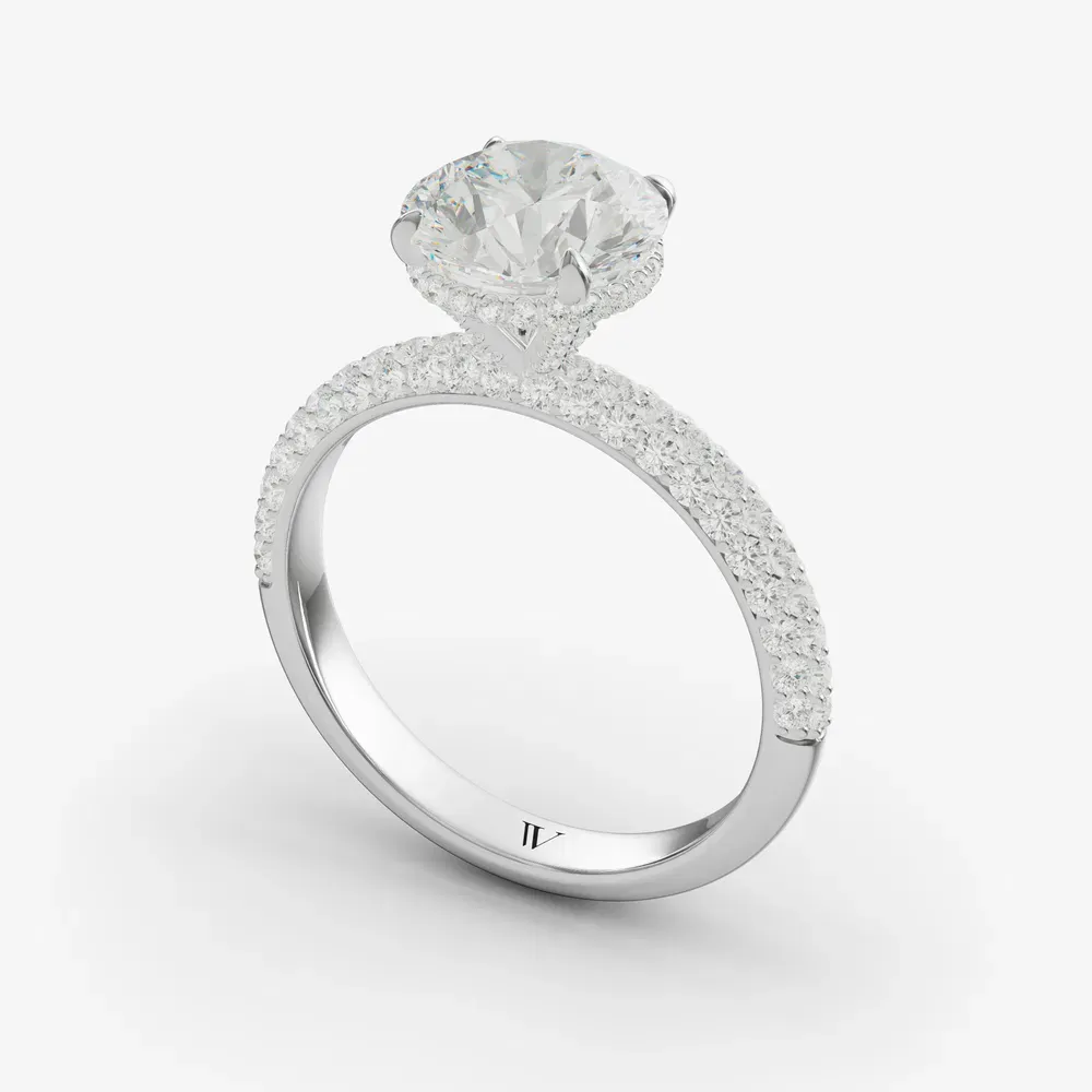 Lyre Round 14KW Ring - Loading