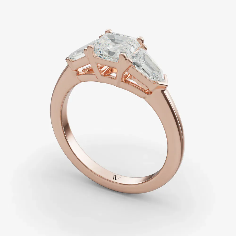 Lyris Asscher 14KR Ring - Loading