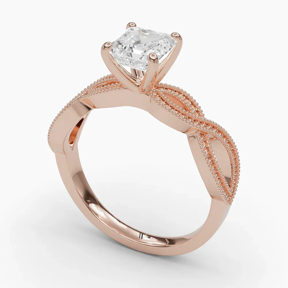 Niva Asscher 14KR Ring - Loading