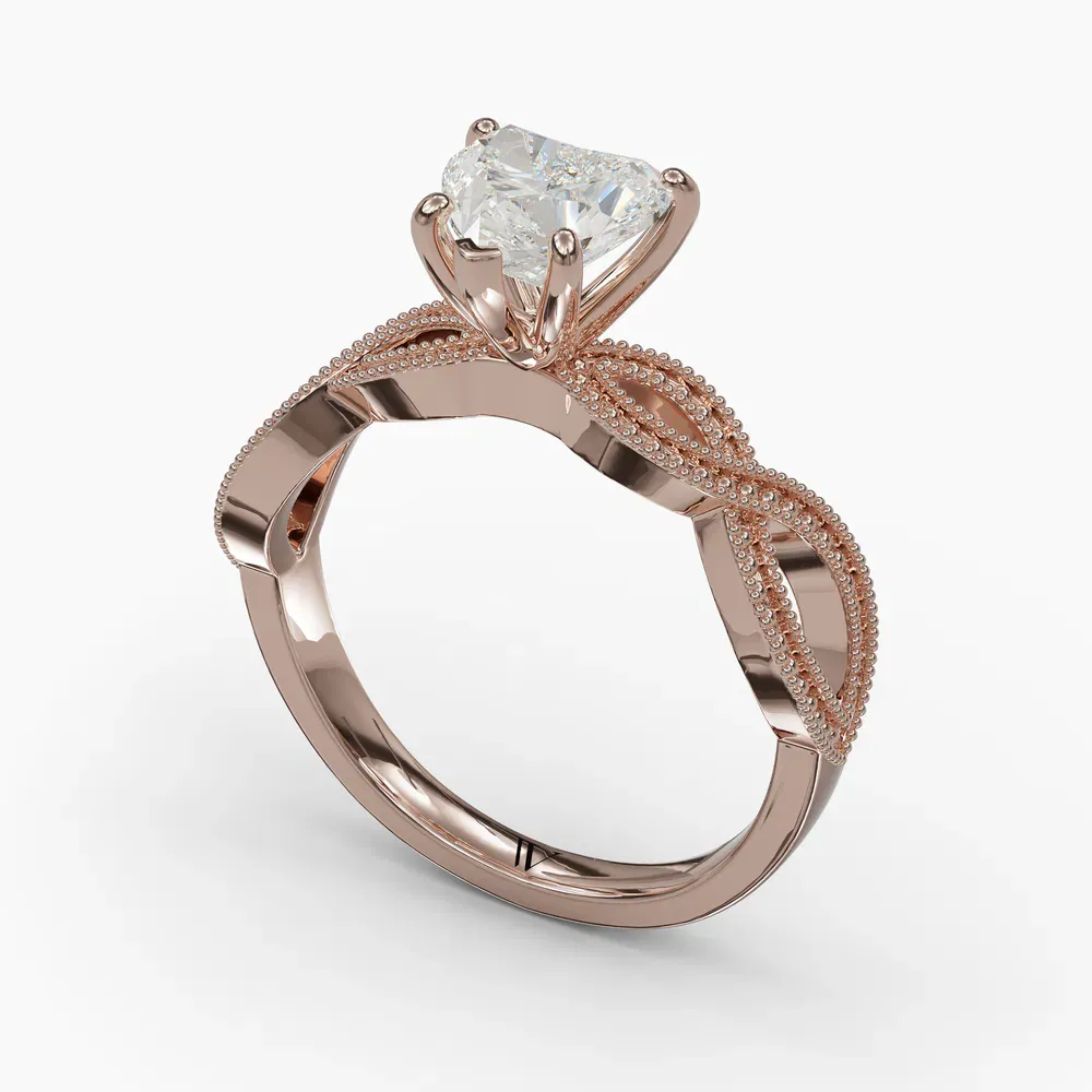 Niva Heart 14KR Ring - Loading