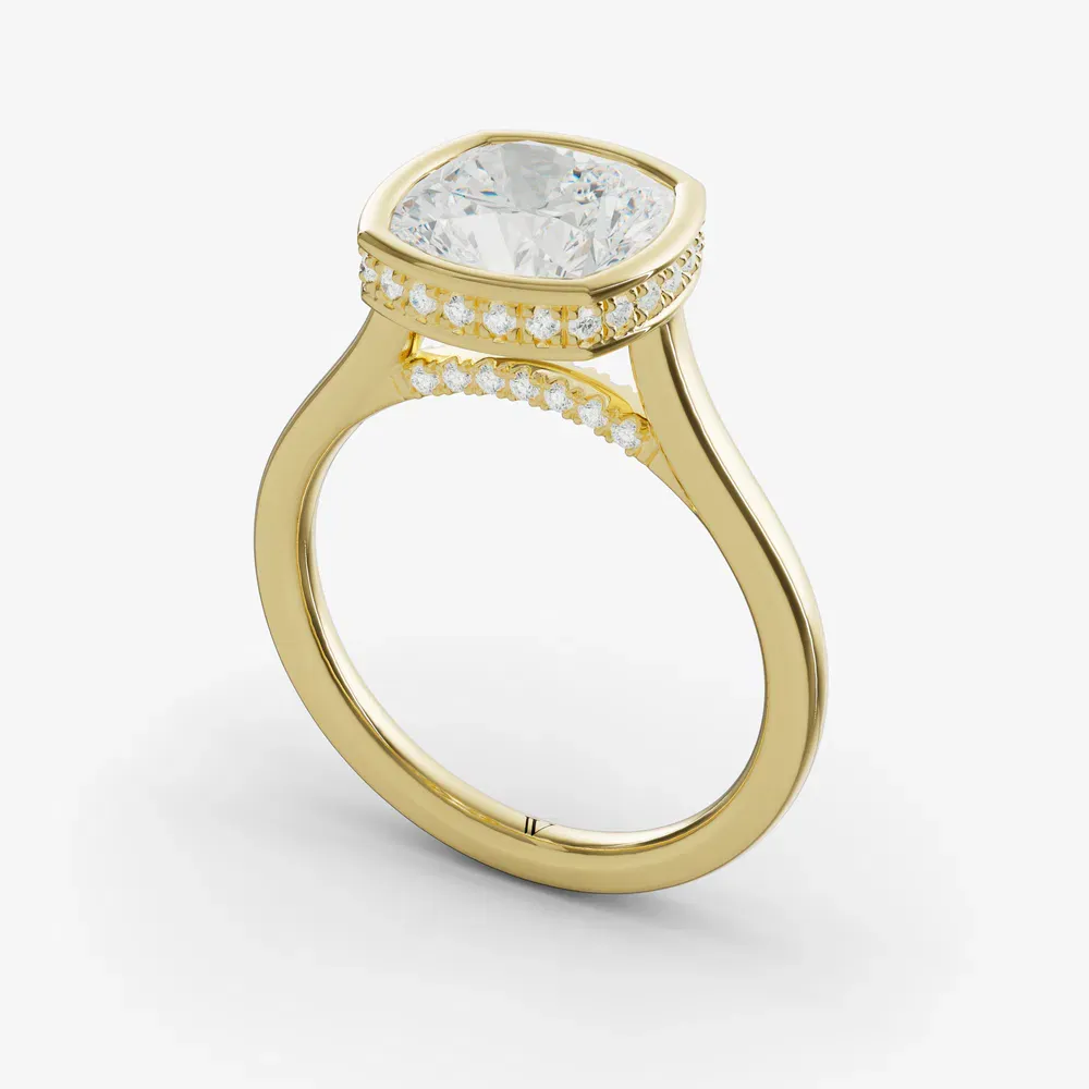 Nival Cushion 14KY Ring - Loading