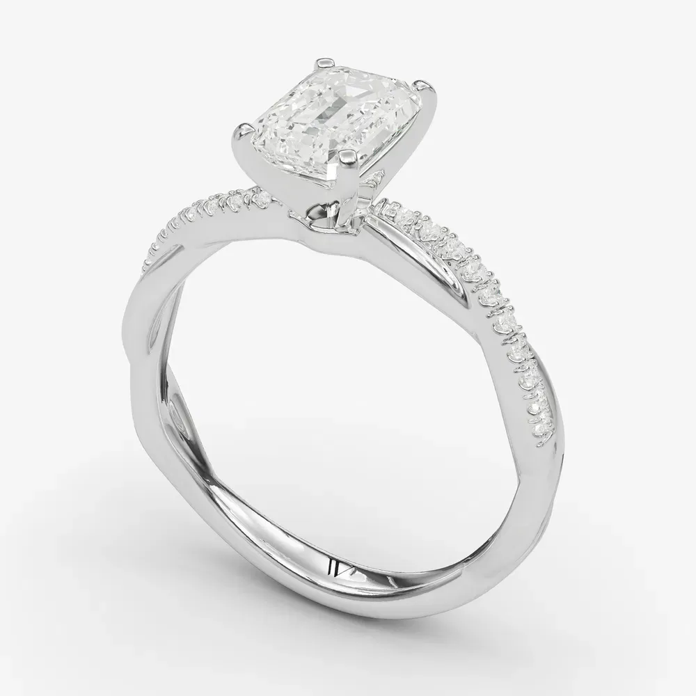 Obliq Emerald 14KW Ring - Loading