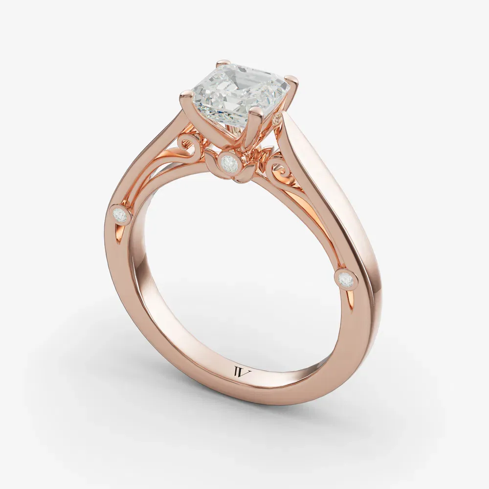 Saelor Asscher 14KR Ring - Loading