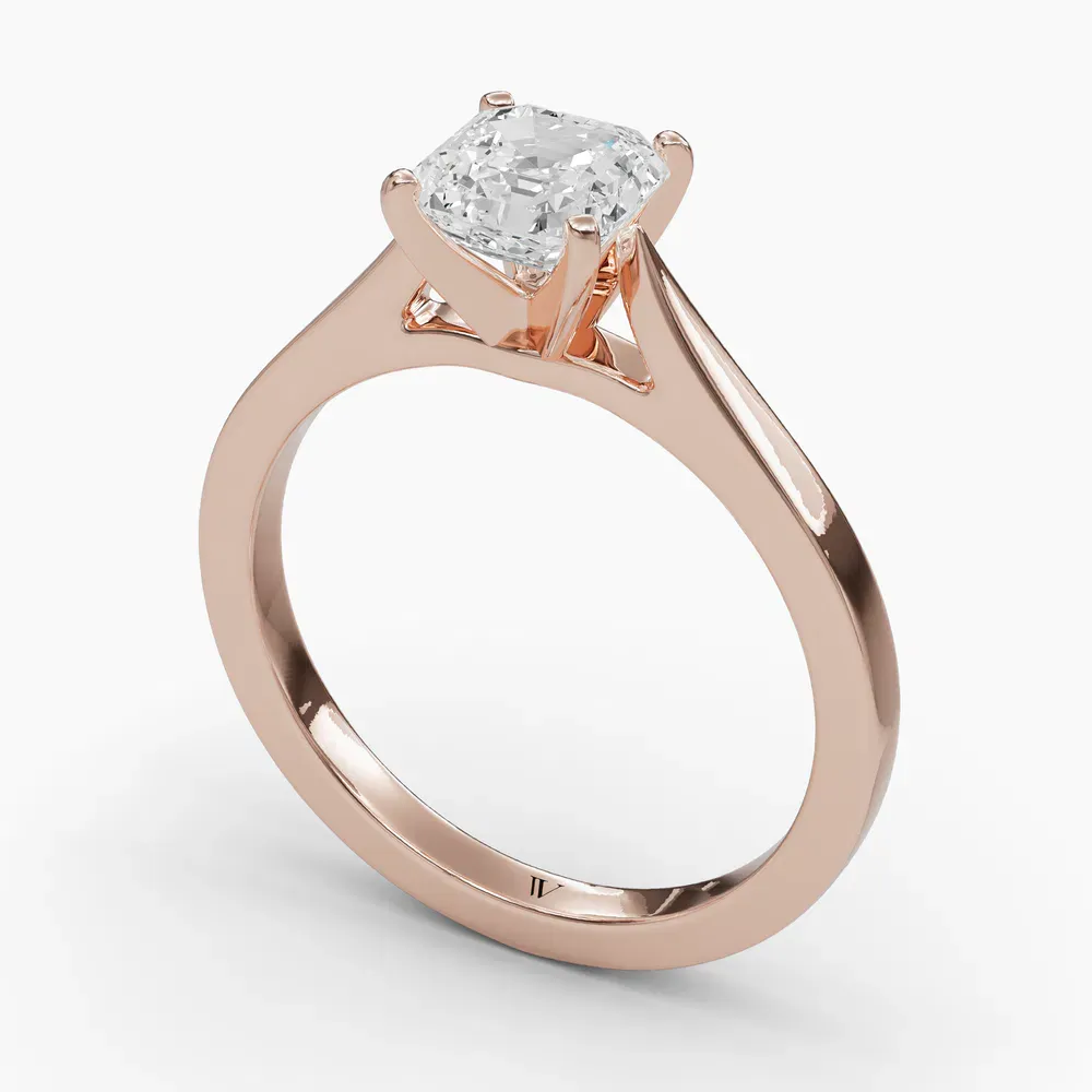 Saga Asscher 14KR Ring - Loading