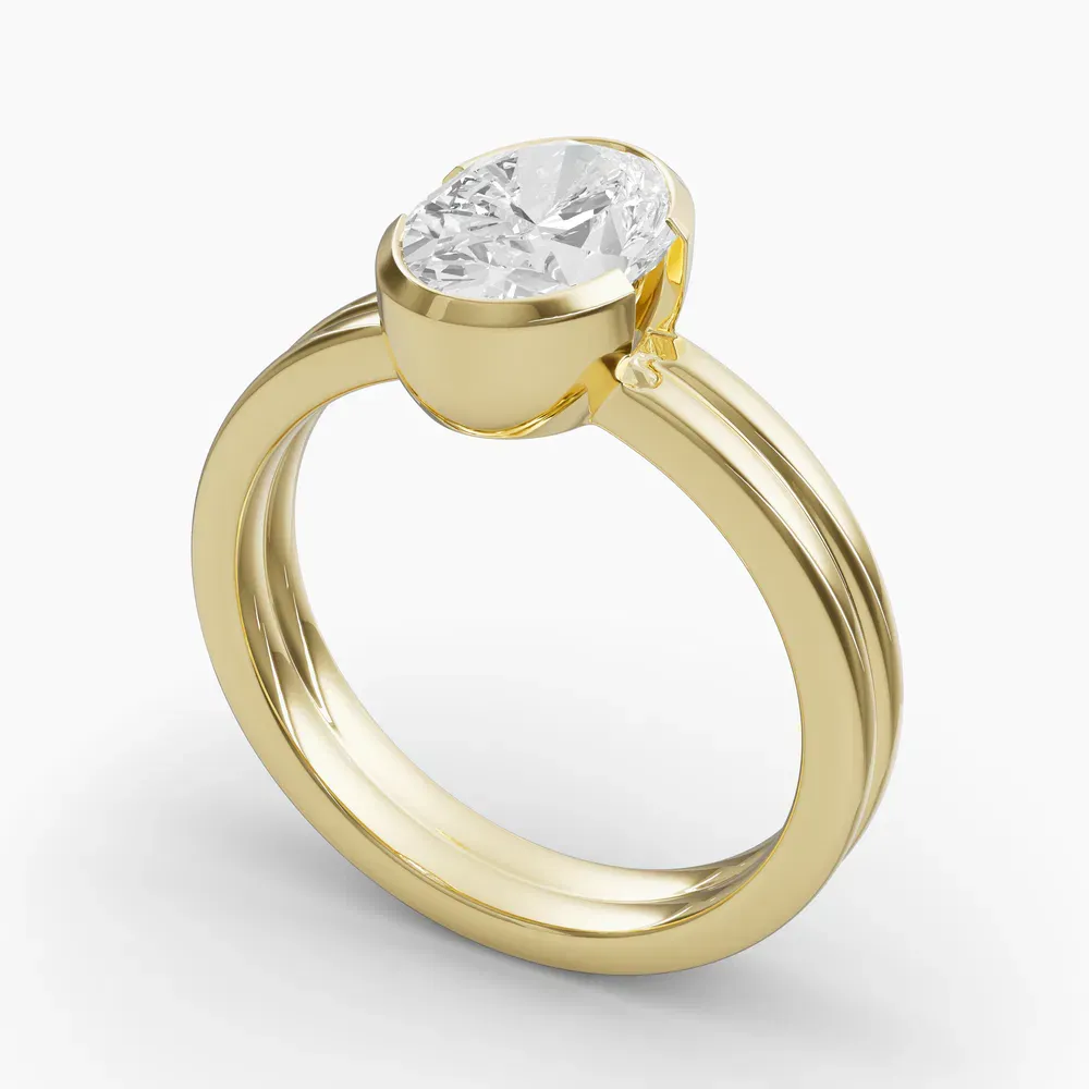 Sena Oval 14KY Ring - Loading