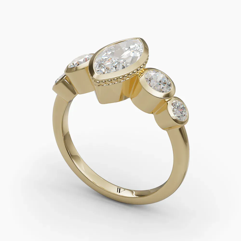 Sole Marquise 14KY Ring - Loading