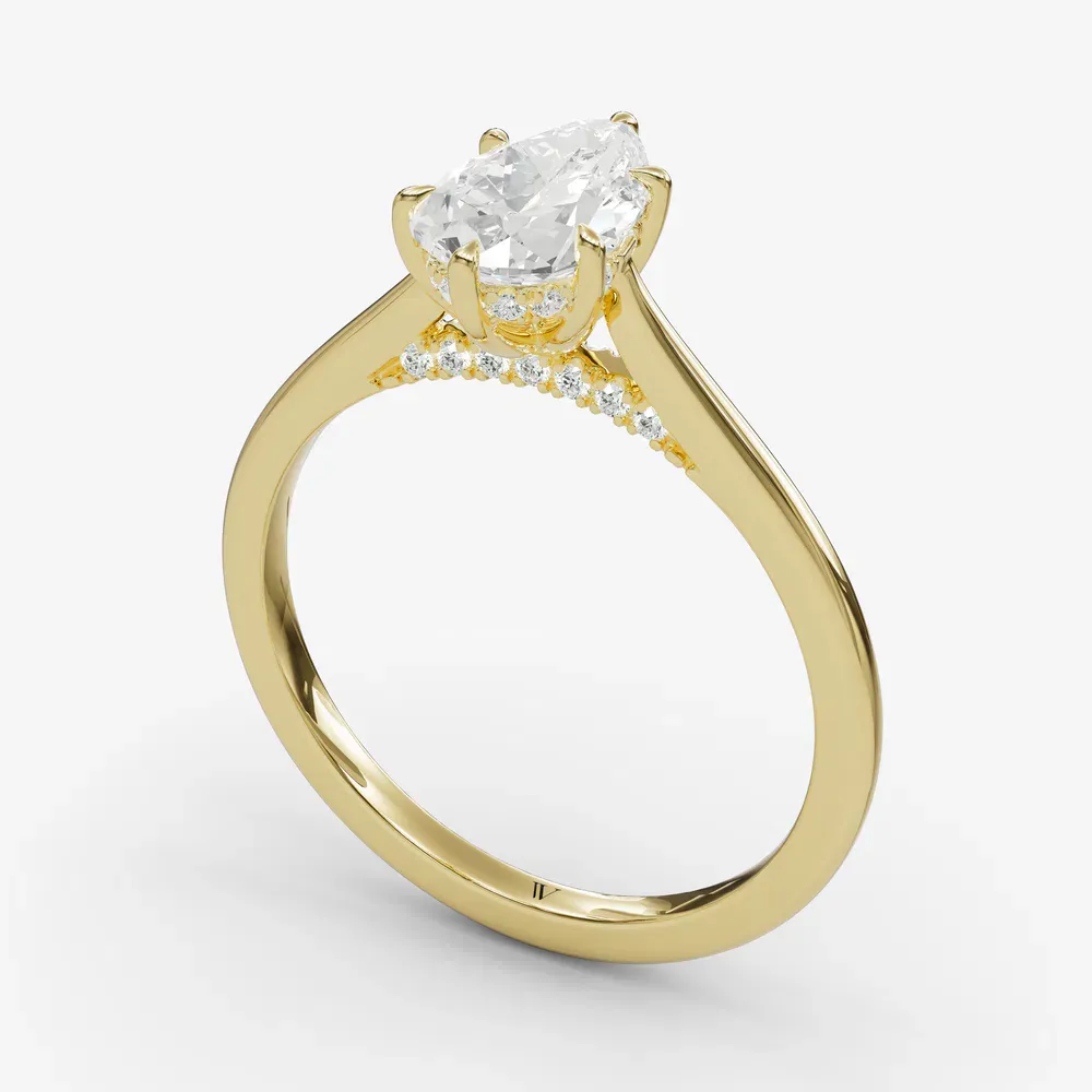 Wrenq Pear 14KY Ring - Loading