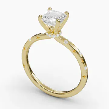 Celestyn Asscher 14KY Ring - Loading