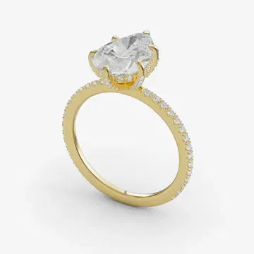 Elite Daphne Pear 14KY Ring - Loading