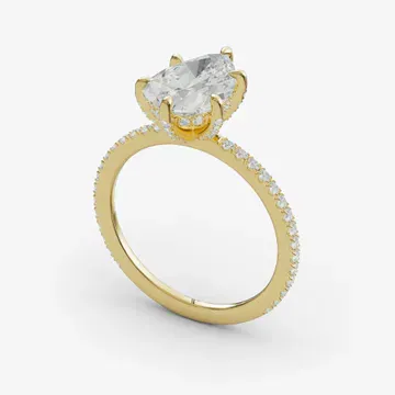 Elite Daphne Pear 14KY Ring - Loading