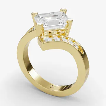 Flow Emerald 14KY Ring - Loading