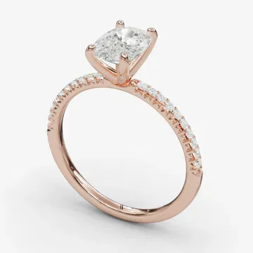Glaciry Elongated Cushion 14KR Ring - Loading