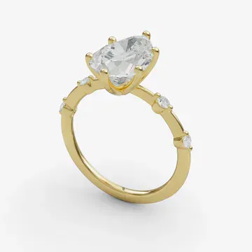 Hriw Pear 14KY Ring - Loading