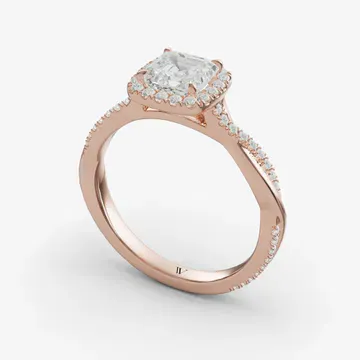 Itic Asscher 14KR Ring - Loading