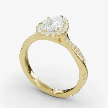 Itic Pear 14KY Ring - Loading