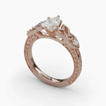 Kael Pear 14KR Ring - Loading