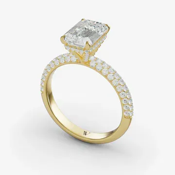 Lyre Emerald 14KY Ring - Loading