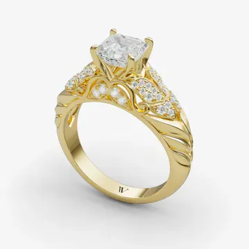 Lyric Asscher 14KY Ring - Loading