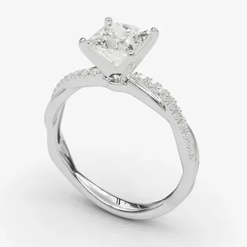 Obliq Princess 14KW Ring - Loading