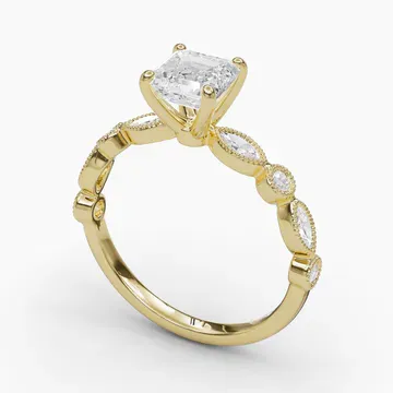 Sior Asscher 14KY Ring - Loading
