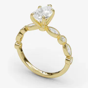 Sior Pear 14KY Ring - Loading