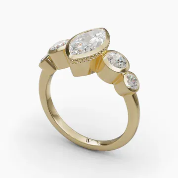 Sole Marquise 14KY Ring - Loading