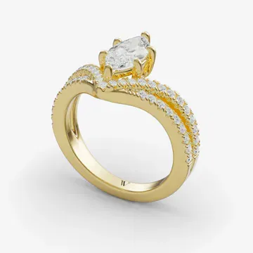 Soli Marquise 14KY Ring - Loading