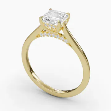 Wrenq Asscher 14KY Ring - Loading