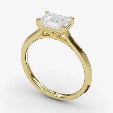 Zori Emerald 14KY Ring - Loading