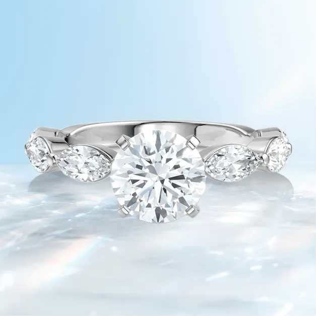 Side Stone Engagement Ring
