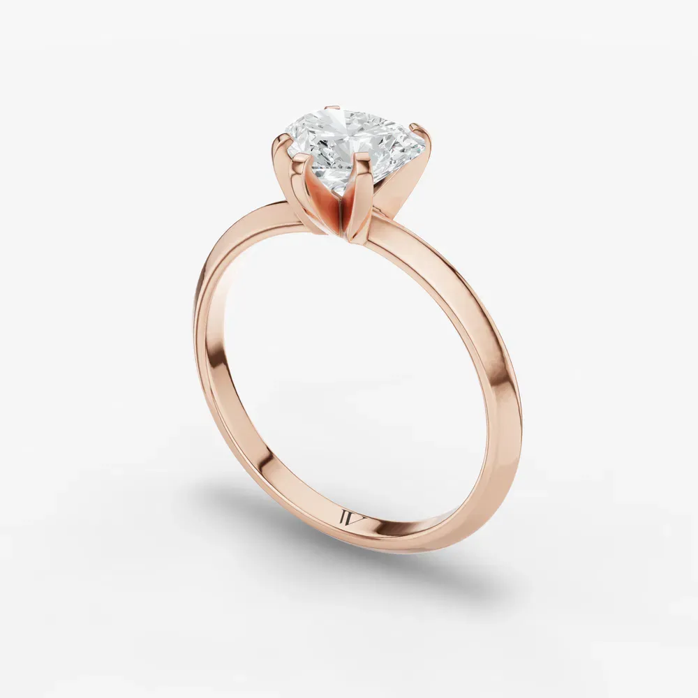 Certified 1 carat Lab Grown Diamond Heart Cut Solitaire, Classic, Simple Engagement Ring in 14K Rose Gold-Sylun