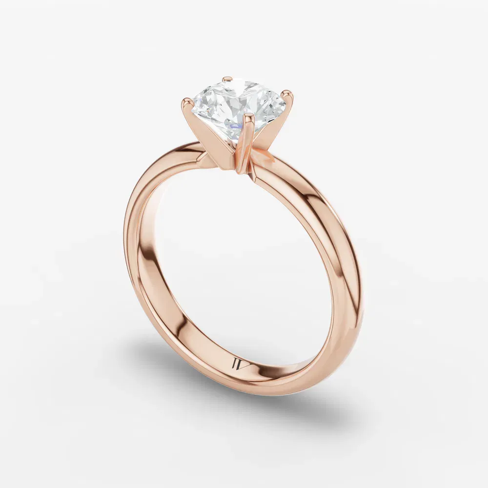 Certified 1 carat Lab Grown Diamond Round Cut Solitaire, Classic, Simple Engagement Ring in 14K Rose Gold-Sorrq