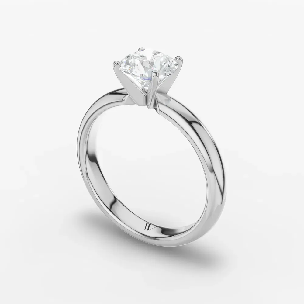 Certified 1 carat Lab Grown Diamond Round Cut Solitaire, Classic, Simple Engagement Ring in 14K White Gold-Sorrq