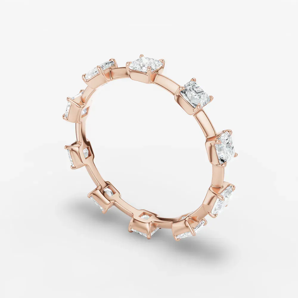 Unique, Eternity, Stackable Lab Diamond Ring (1.4 CTW) in 14K Rose Gold-Cadr
