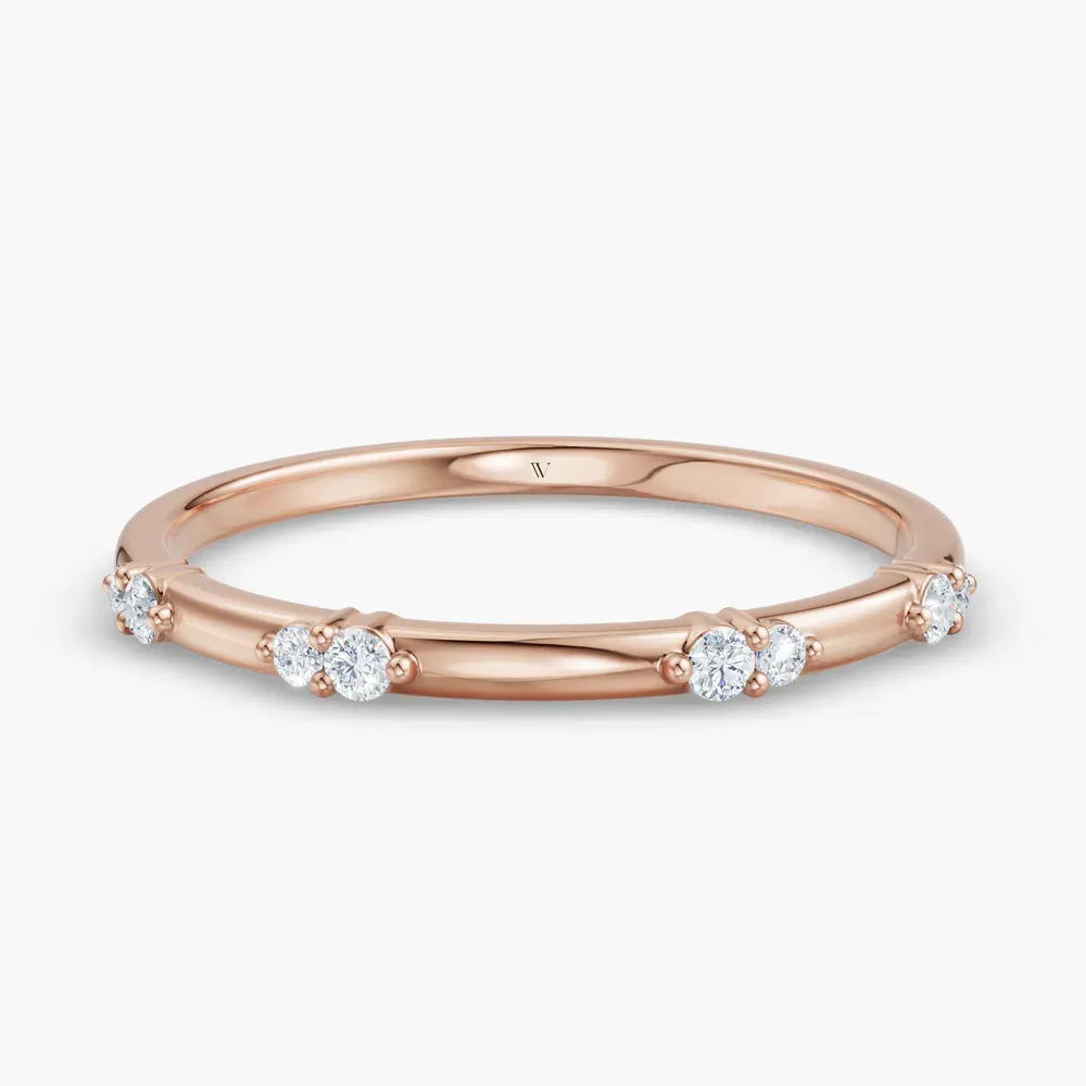 Stackable Lab Diamond Ring (0.08 CTW) in 14K Rose Gold-Rias